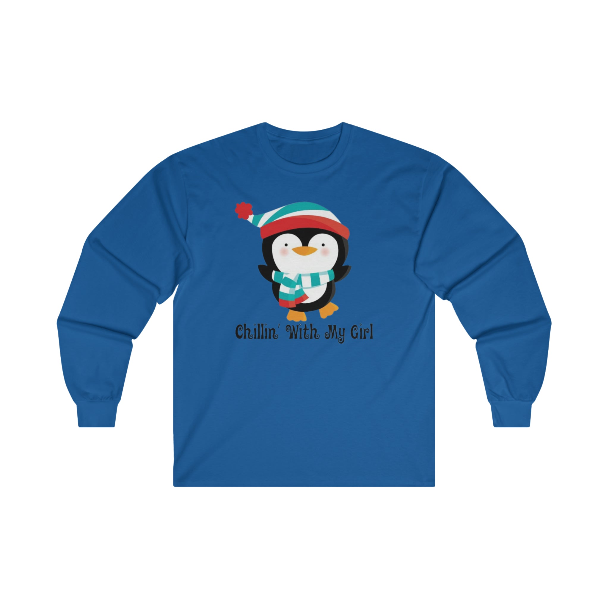 Chillin With My Girl Penguin Couples Long-Sleeve T-Shirt